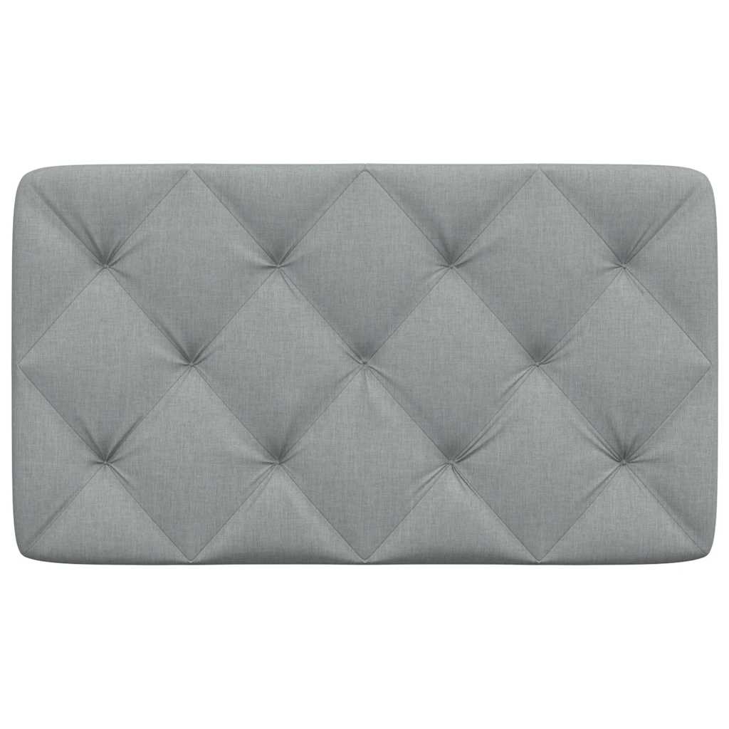 Coussin de tête de lit gris clair 80 cm tissu - XIOS