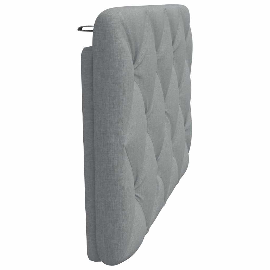 Coussin de tête de lit gris clair 80 cm tissu - XIOS