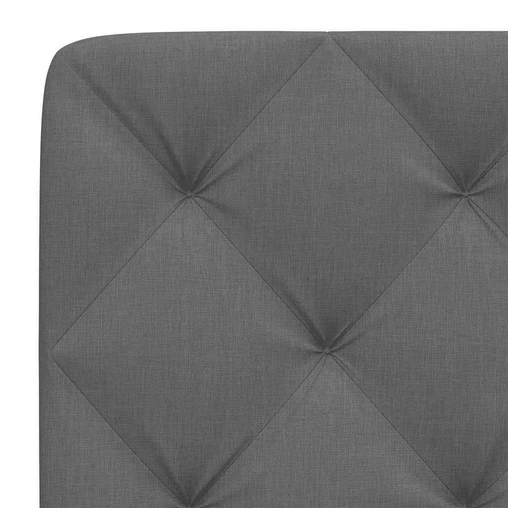 Coussin de tête de lit gris foncé 80 cm tissu - XIOS