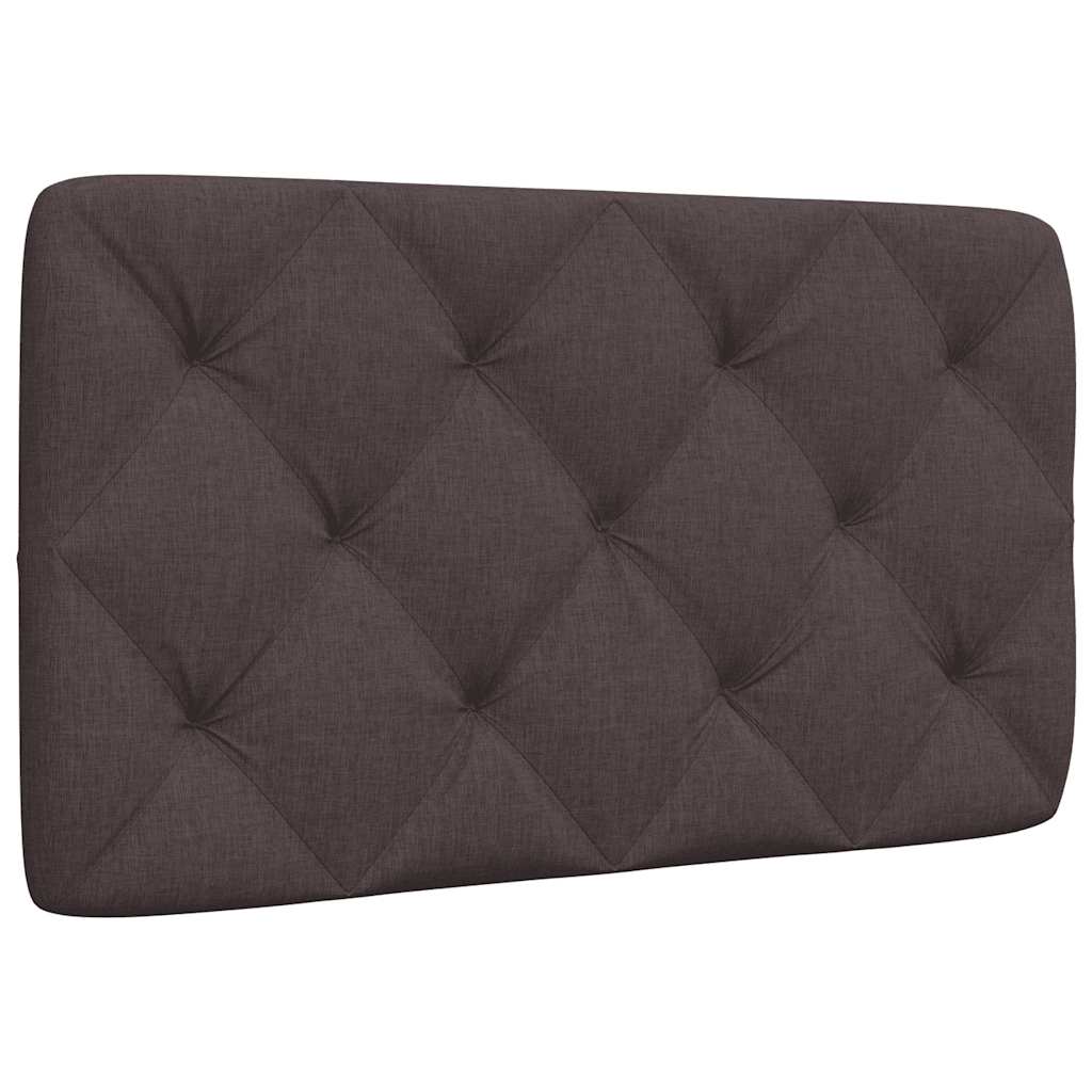 Coussin de tête de lit marron foncé 80 cm tissu - XIOS