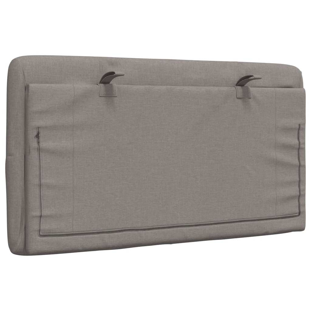 Coussin de tête de lit taupe 80 cm tissu - XIOS
