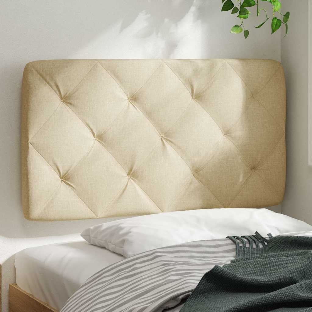 Coussin de tête de lit crème 80 cm tissu - XIOS