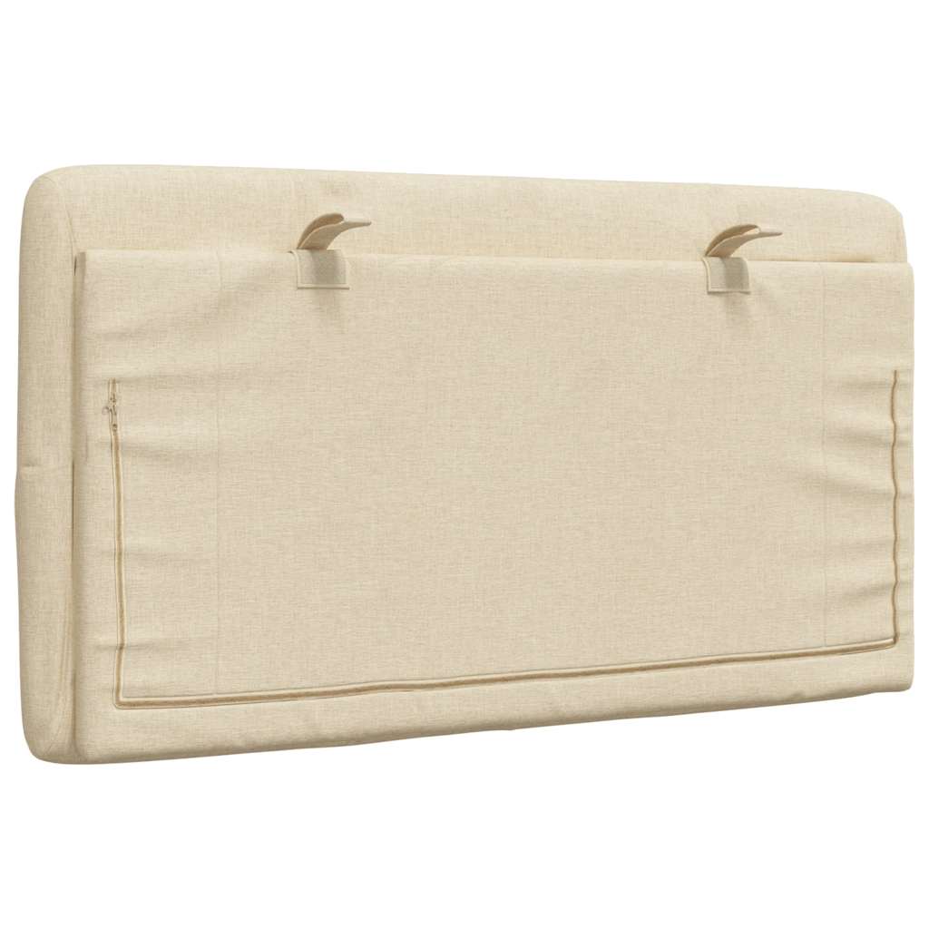 Coussin de tête de lit crème 80 cm tissu - XIOS