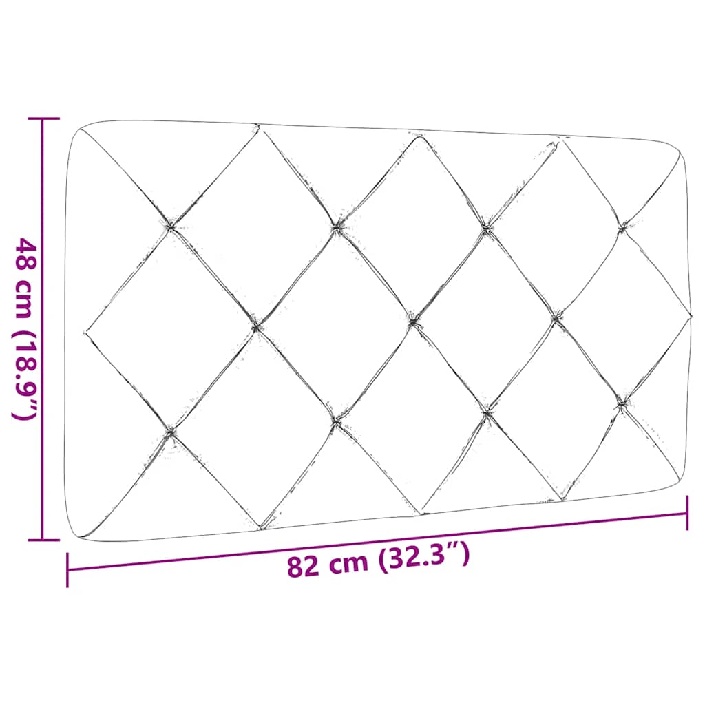 Coussin de tête de lit crème 80 cm tissu - XIOS