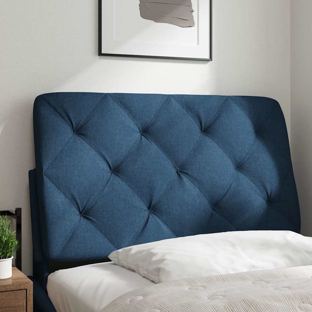 Coussin de tête de lit bleu 80 cm tissu - XIOS