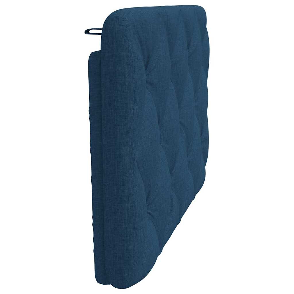 Coussin de tête de lit bleu 80 cm tissu - XIOS