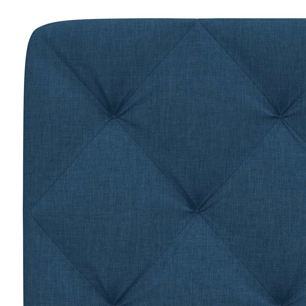 Coussin de tête de lit bleu 80 cm tissu - XIOS