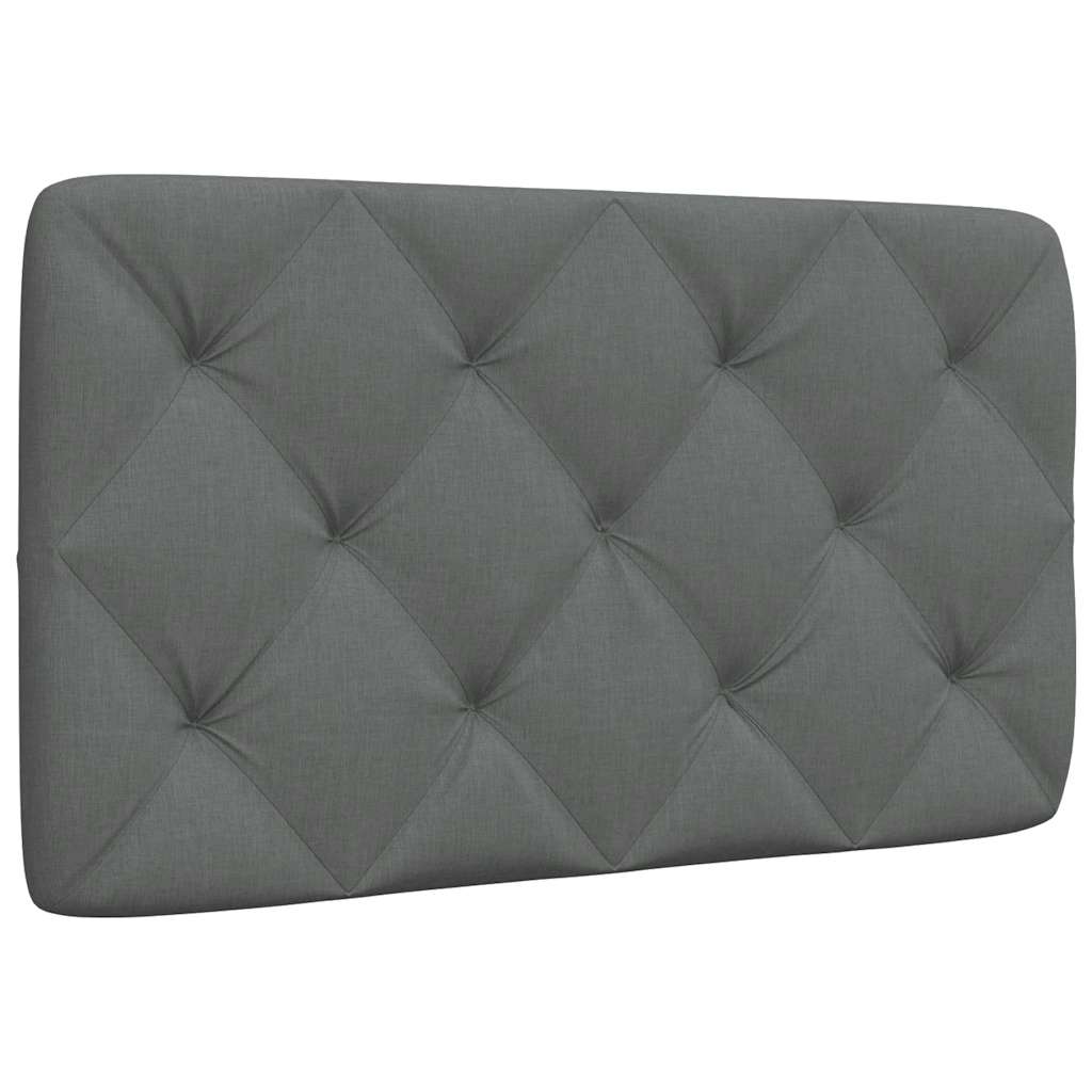 Coussin de tête de lit gris foncé 90 cm tissu - XIOS