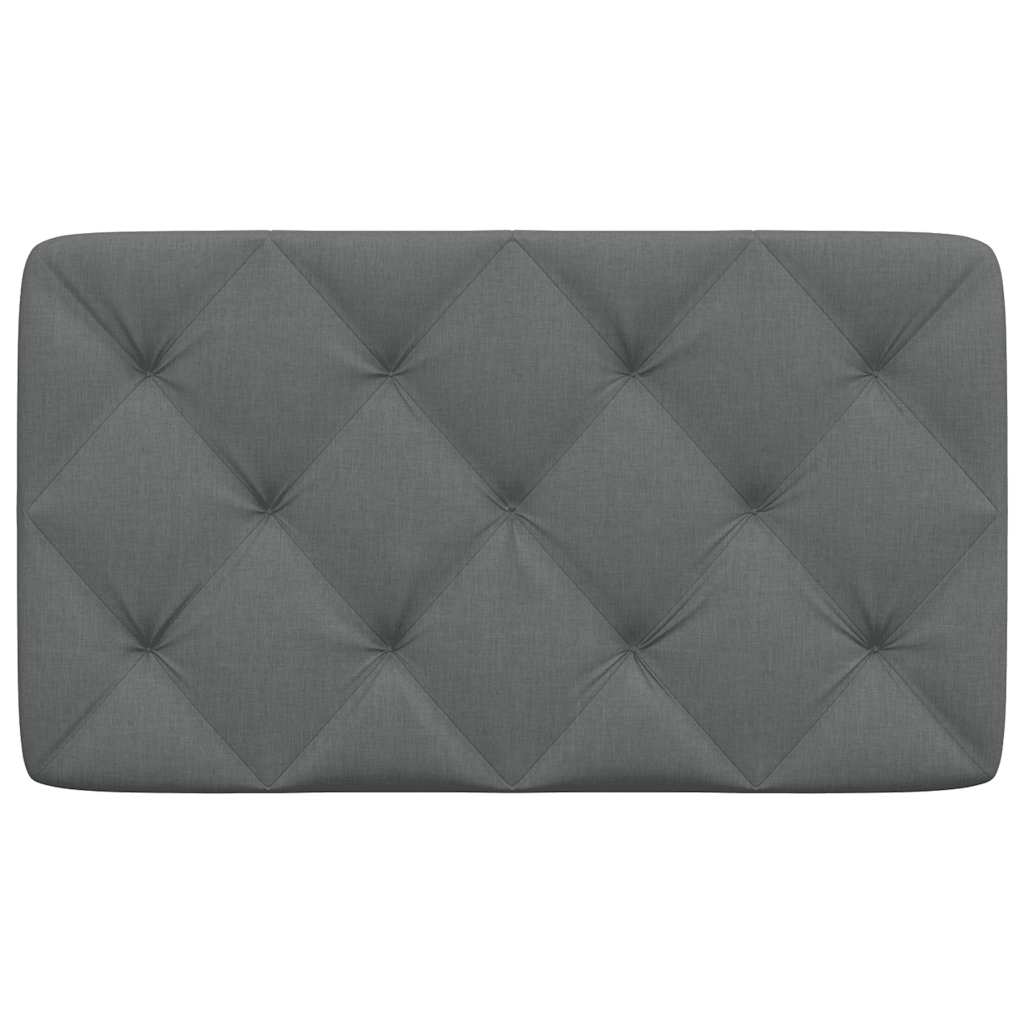 Coussin de tête de lit gris foncé 90 cm tissu - XIOS