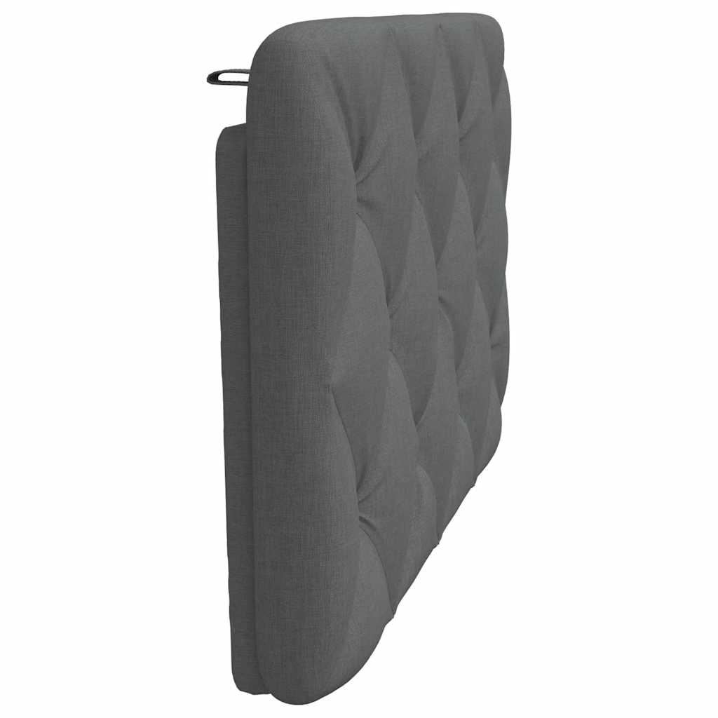 Coussin de tête de lit gris foncé 90 cm tissu - XIOS
