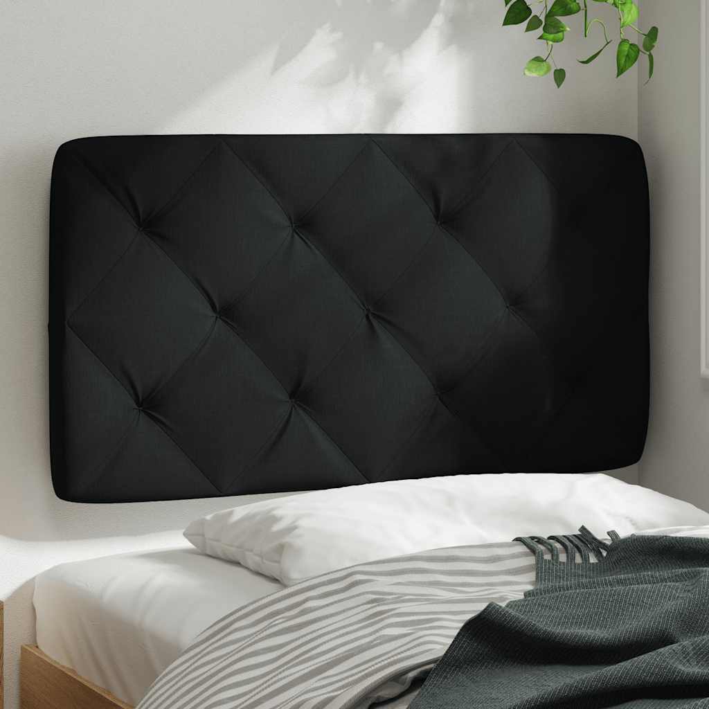 Coussin de tête de lit noir 90 cm tissu - XIOS