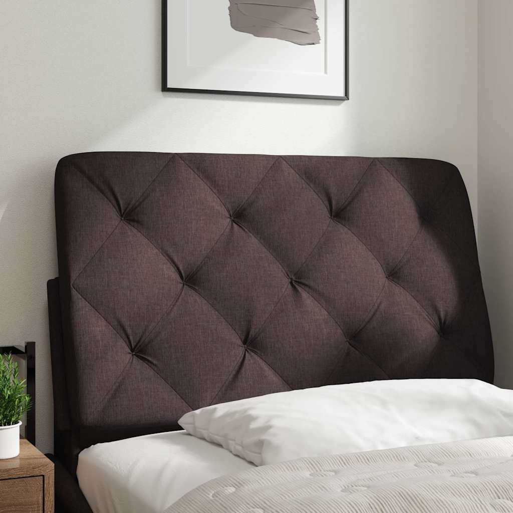 Coussin de tête de lit marron foncé 90 cm tissu - XIOS