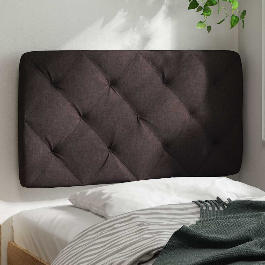 Coussin de tête de lit marron foncé 90 cm tissu - XIOS