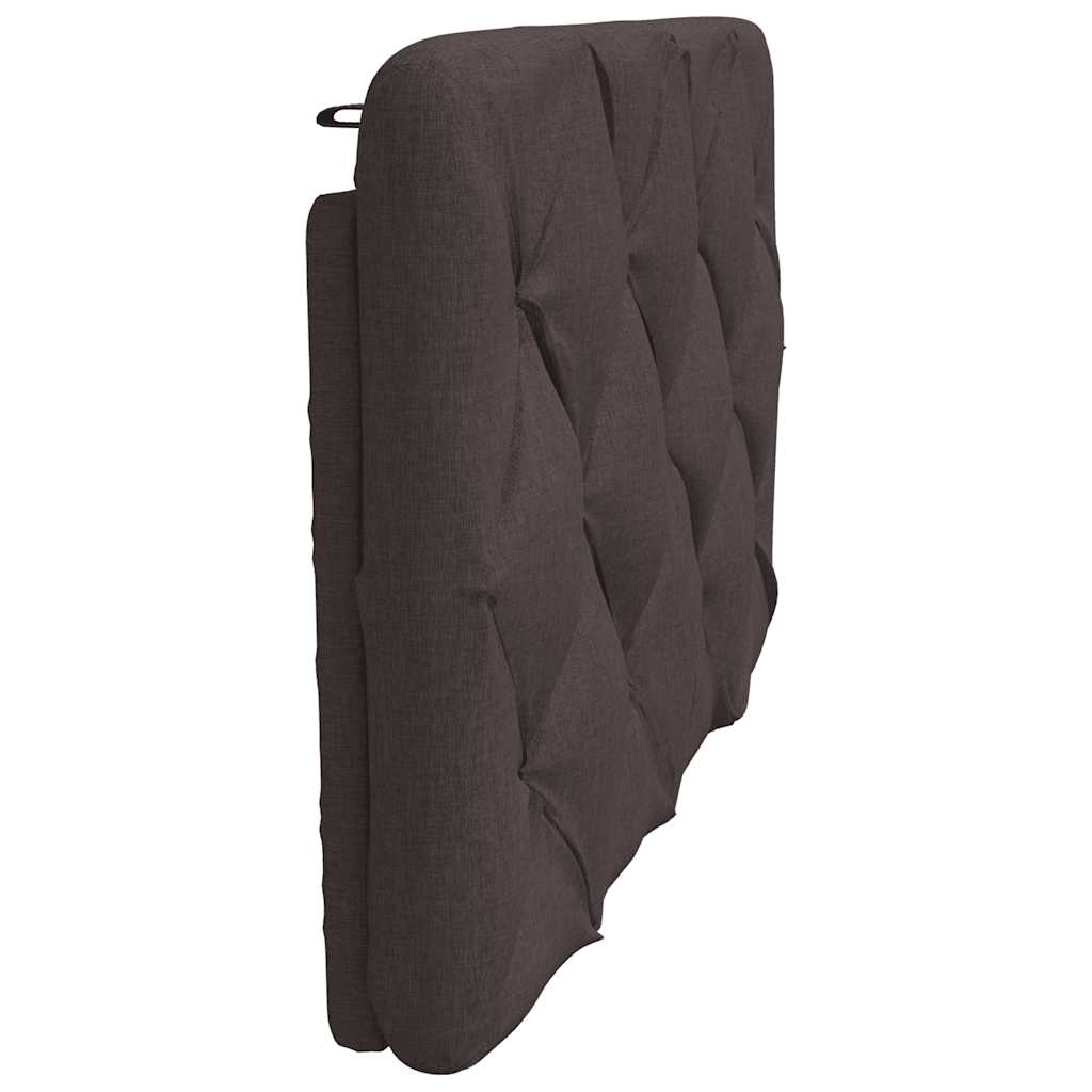 Coussin de tête de lit marron foncé 90 cm tissu - XIOS