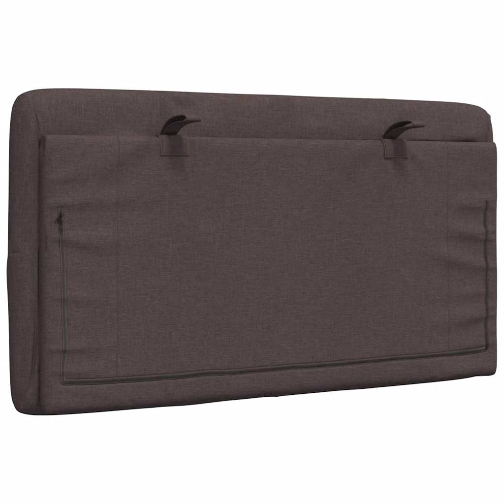 Coussin de tête de lit marron foncé 90 cm tissu - XIOS
