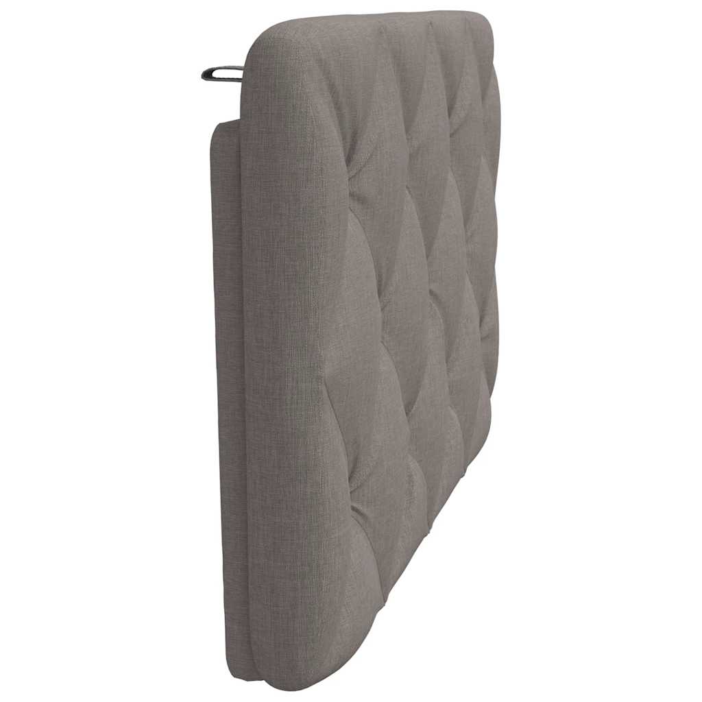 Coussin de tête de lit taupe 90 cm tissu - XIOS