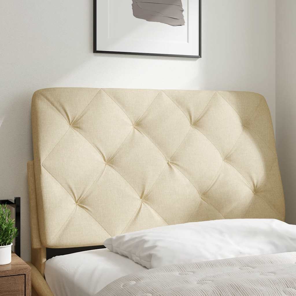 Coussin de tête de lit crème 90 cm tissu - XIOS