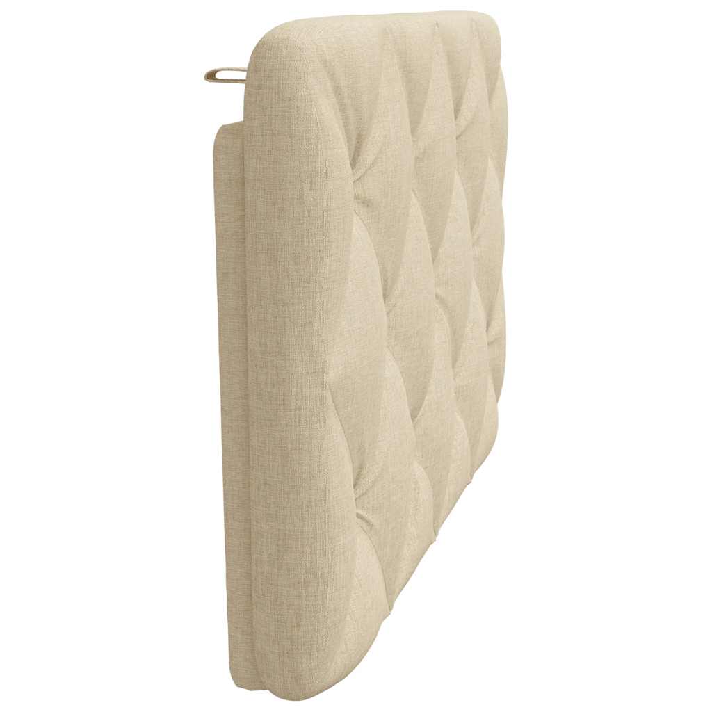 Coussin de tête de lit crème 90 cm tissu - XIOS