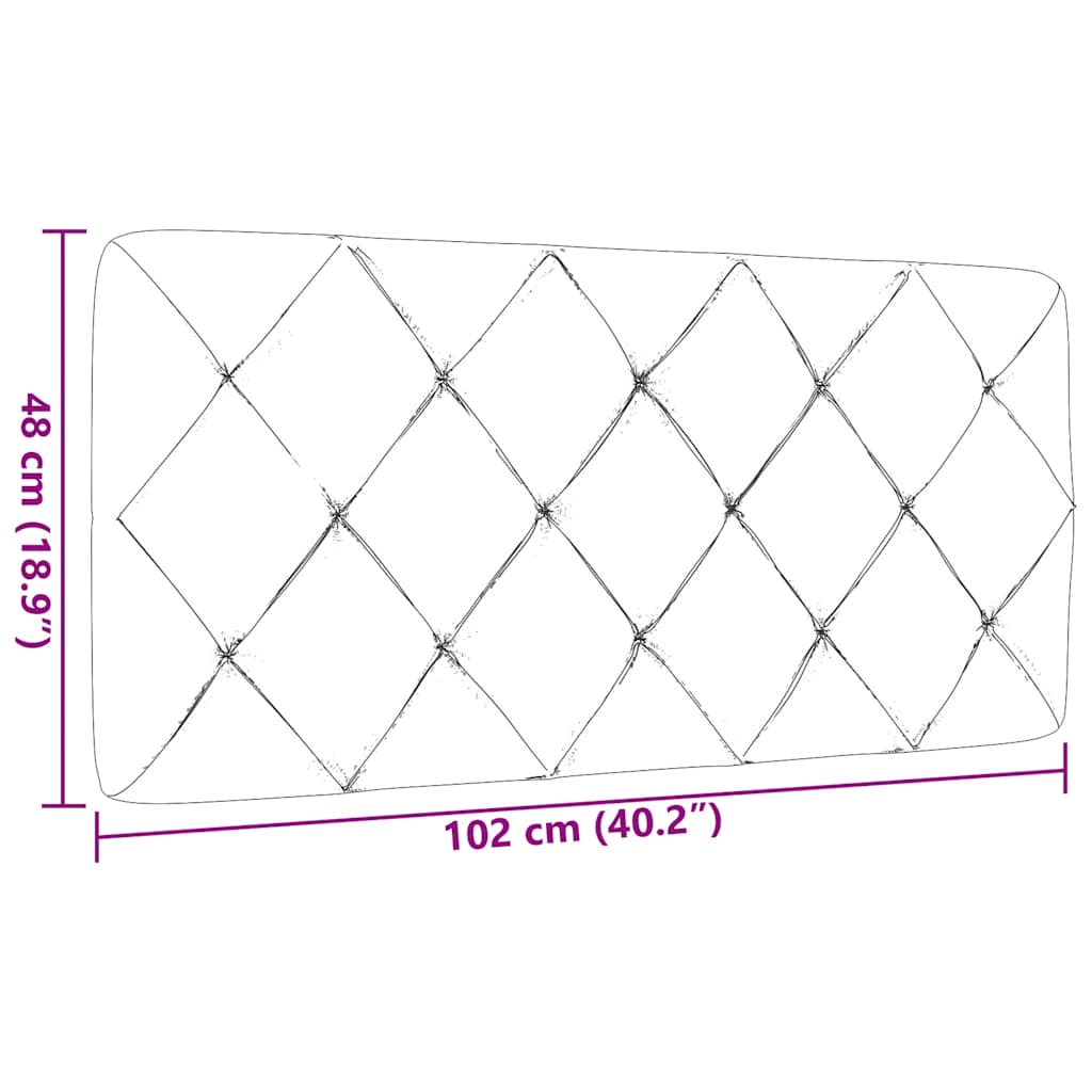 Coussin de tête de lit gris clair 100 cm tissu - XIOS