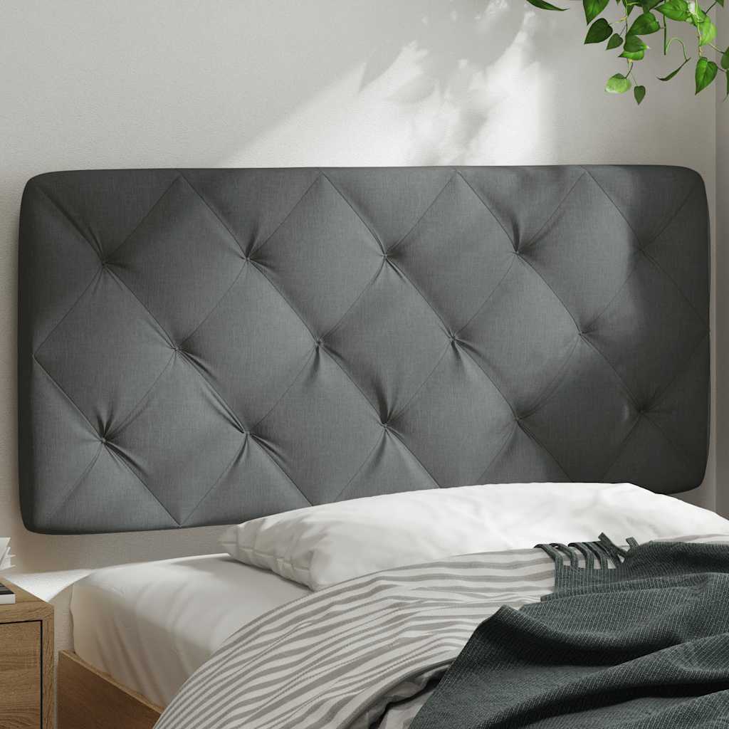 Coussin de tête de lit gris foncé 100 cm tissu - XIOS