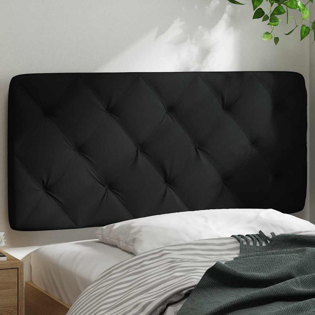 Coussin de tête de lit noir 100 cm tissu - XIOS