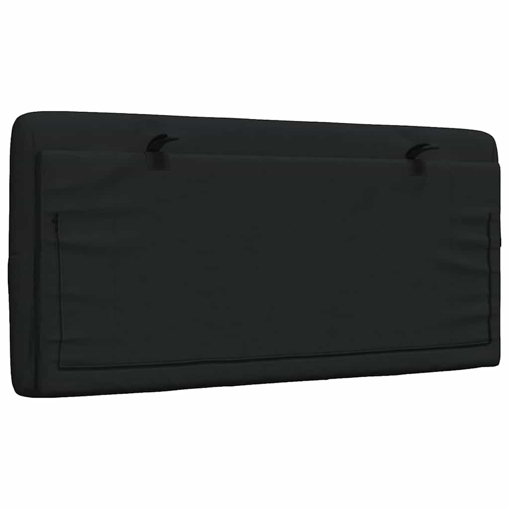 Coussin de tête de lit noir 100 cm tissu - XIOS
