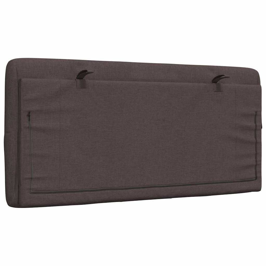 Coussin de tête de lit marron foncé 100 cm tissu - XIOS