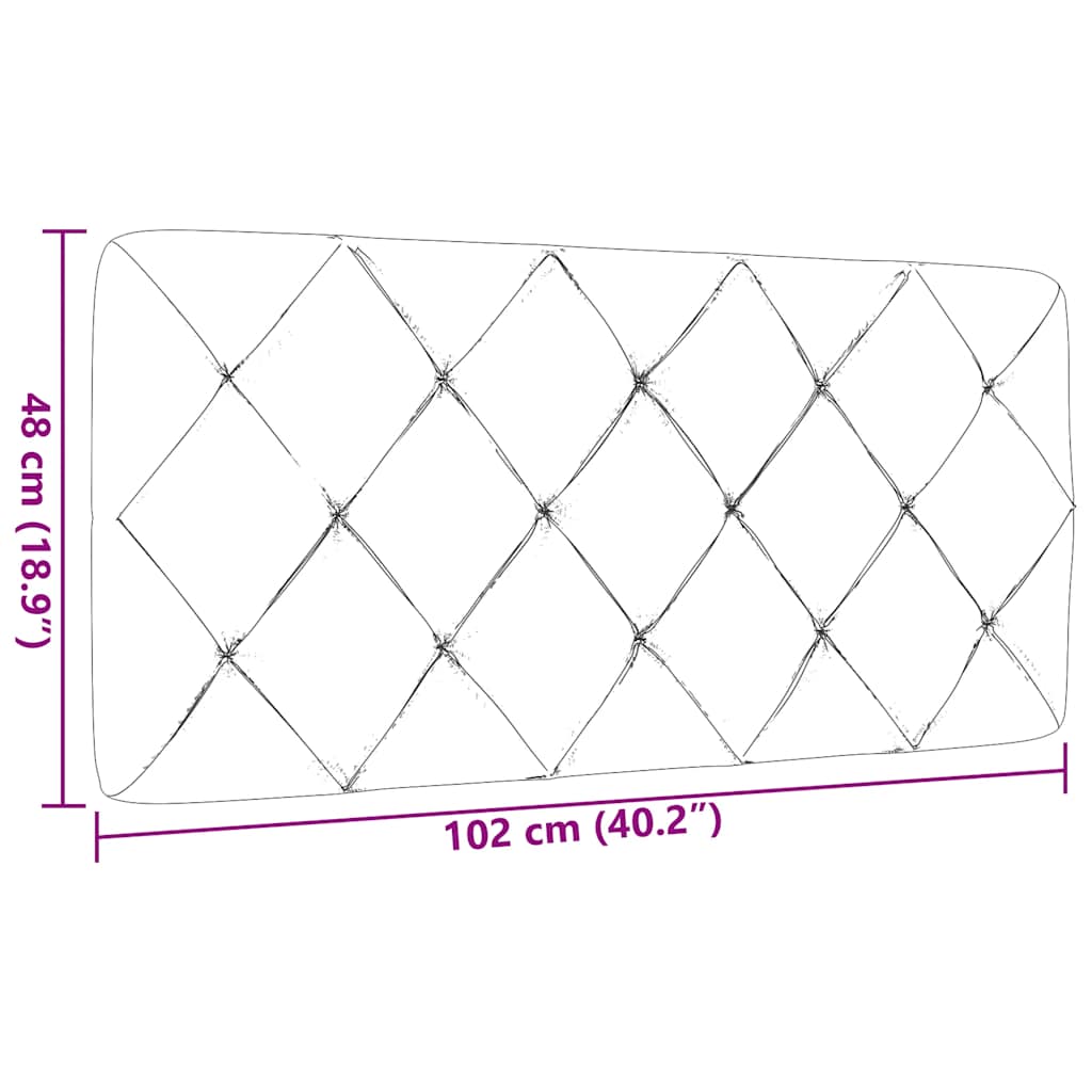 Coussin de tête de lit taupe 100 cm tissu - XIOS