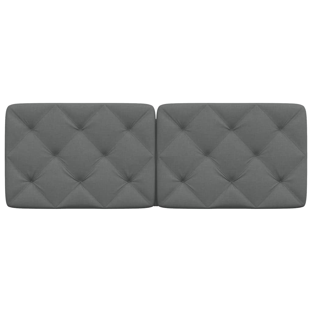 Coussin de tête de lit gris foncé 120 cm tissu - XIOS