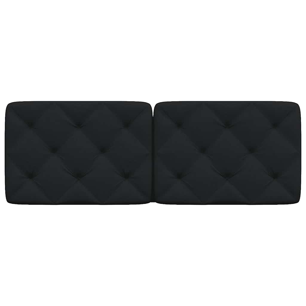 Coussin de tête de lit noir 120 cm tissu - XIOS