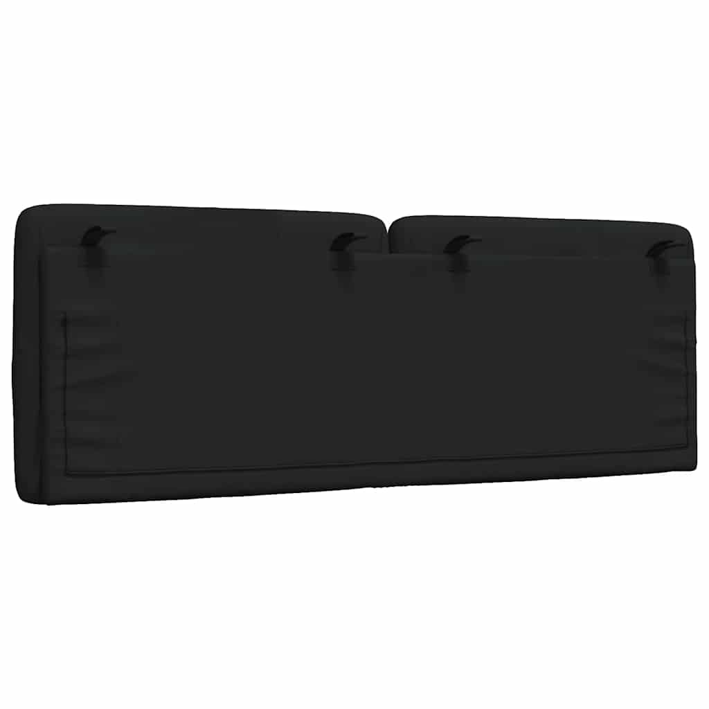 Coussin de tête de lit noir 120 cm tissu - XIOS