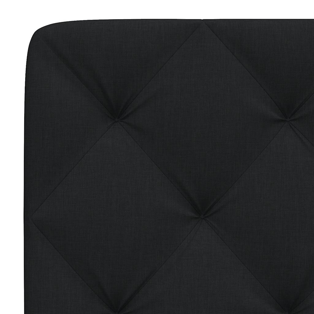 Coussin de tête de lit noir 120 cm tissu - XIOS
