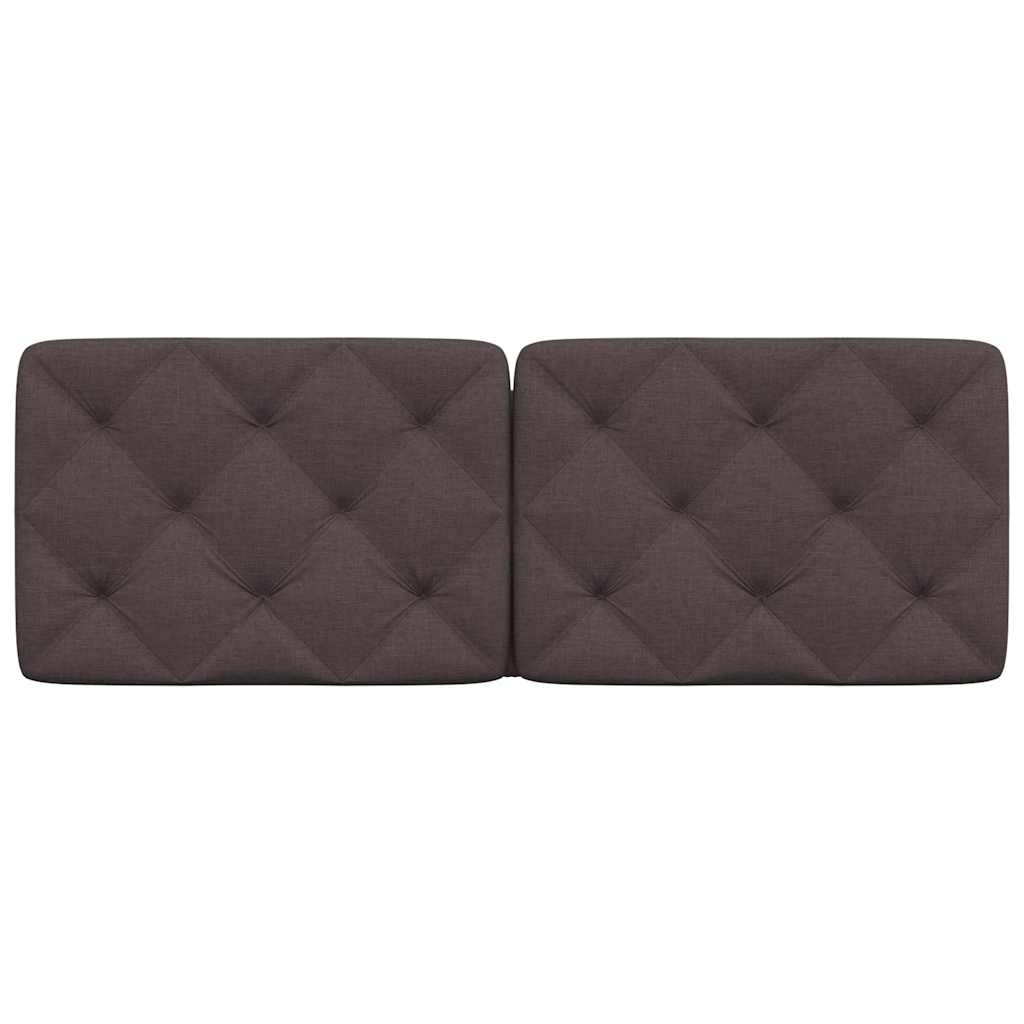 Coussin de tête de lit marron foncé 120 cm tissu - XIOS