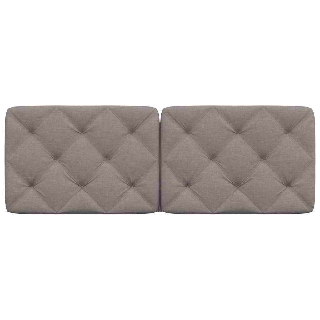 Coussin de tête de lit taupe 120 cm tissu - XIOS