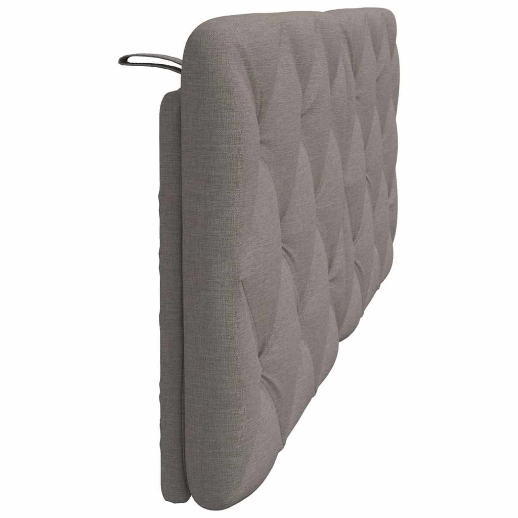 Coussin de tête de lit taupe 120 cm tissu - XIOS