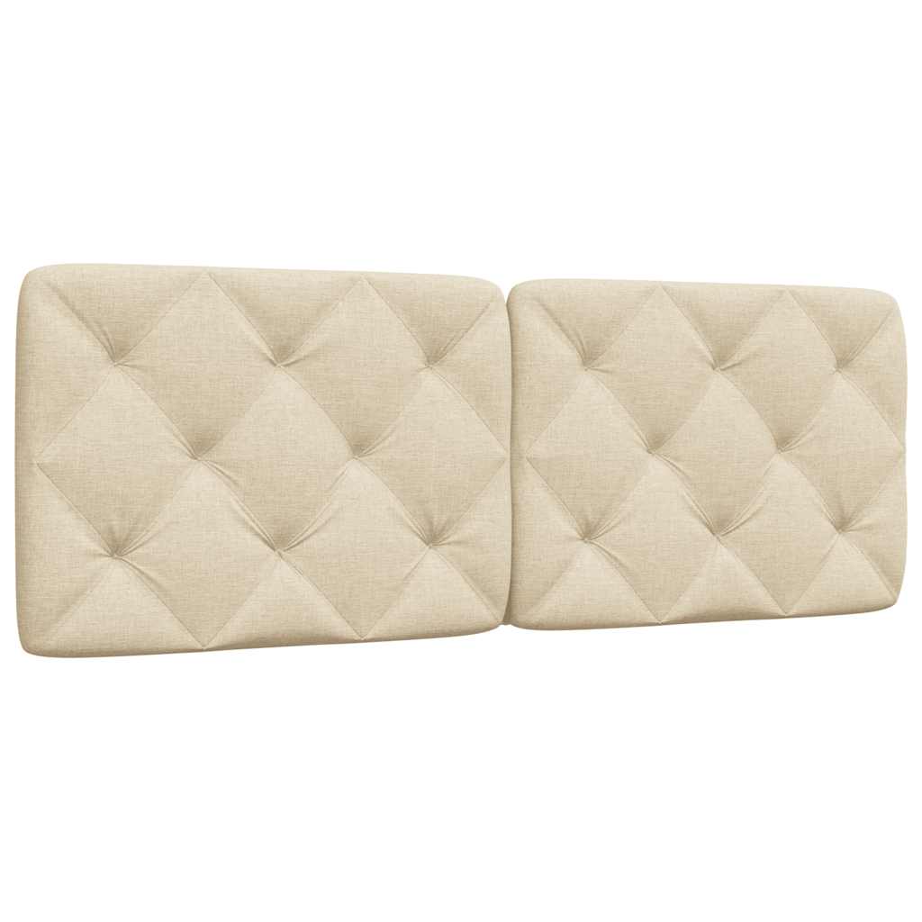 Coussin de tête de lit crème 120 cm tissu - XIOS