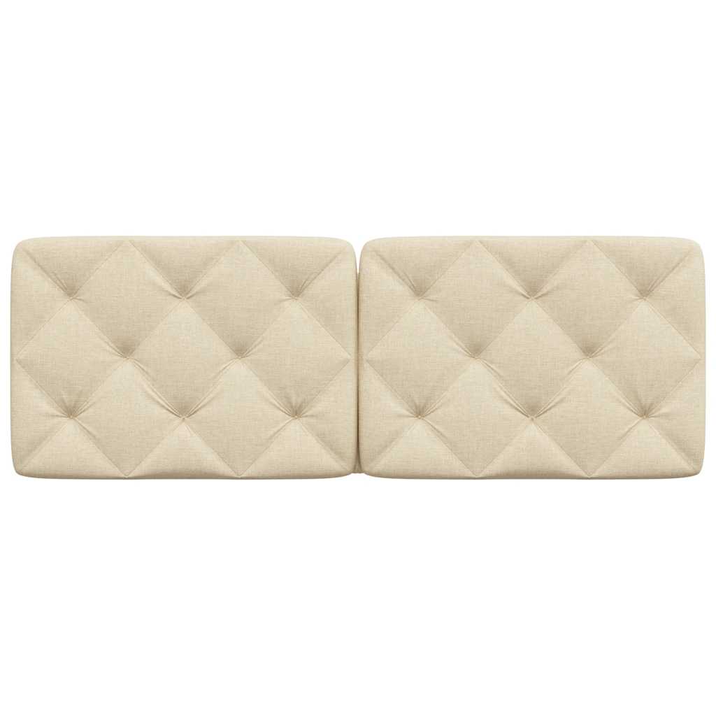 Coussin de tête de lit crème 120 cm tissu - XIOS