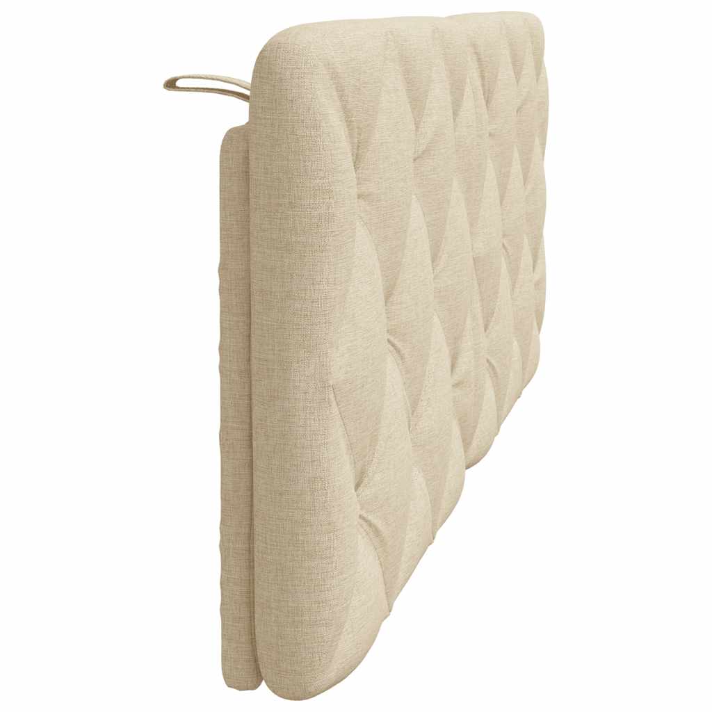 Coussin de tête de lit crème 120 cm tissu - XIOS