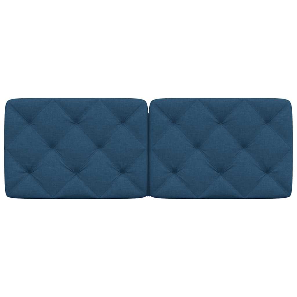 Coussin de tête de lit bleu 120 cm tissu - XIOS