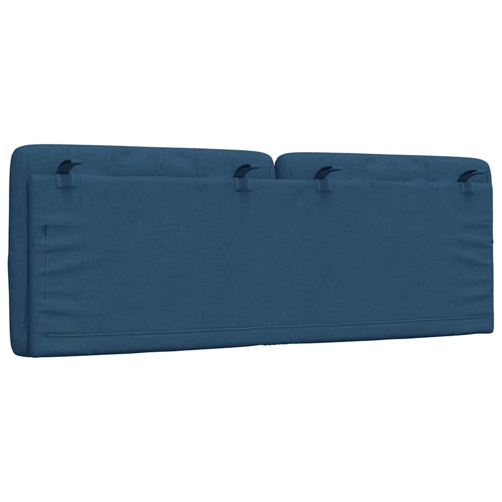 Coussin de tête de lit bleu 120 cm tissu - XIOS