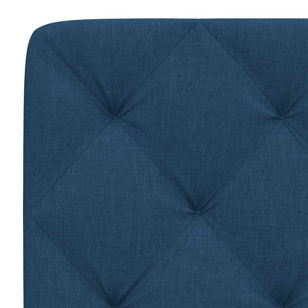Coussin de tête de lit bleu 120 cm tissu - XIOS