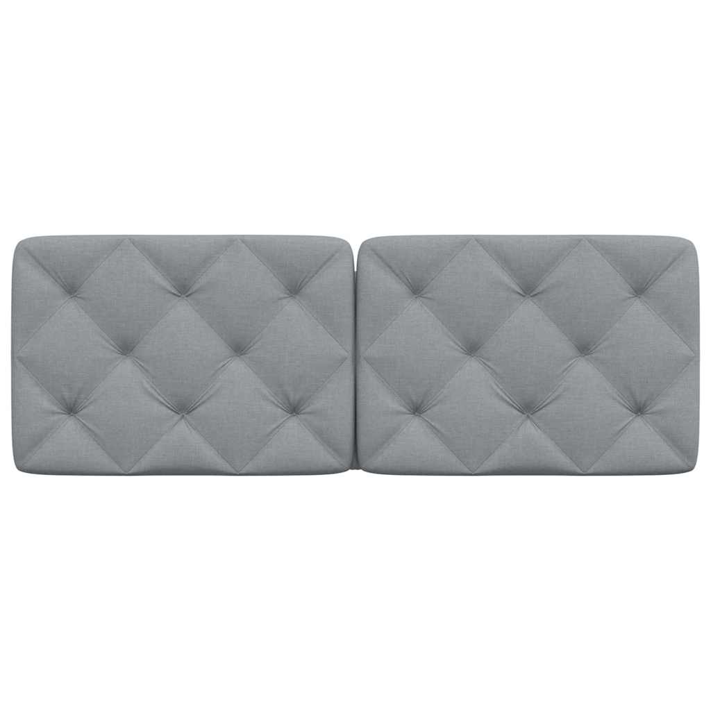 Coussin de tête de lit gris clair 140 cm tissu - XIOS