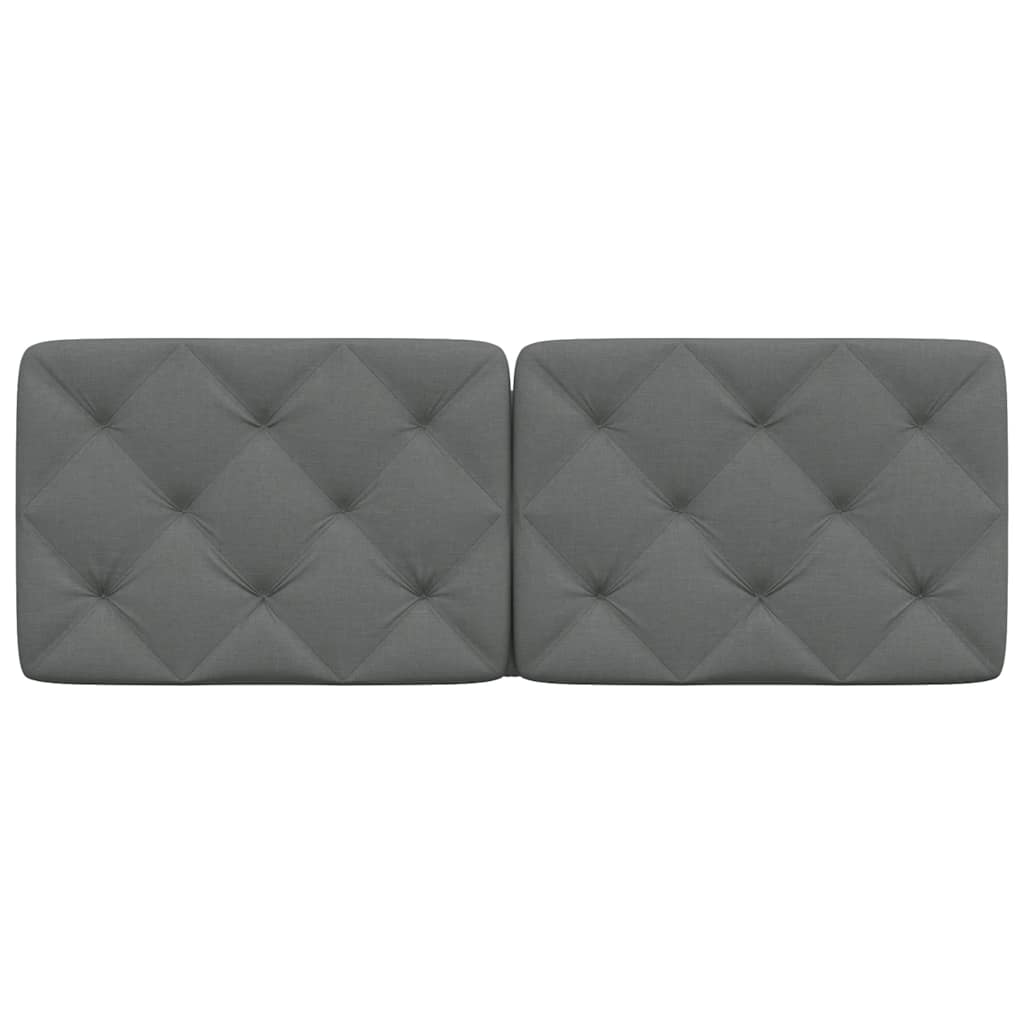 Coussin de tête de lit gris foncé 140 cm tissu - XIOS