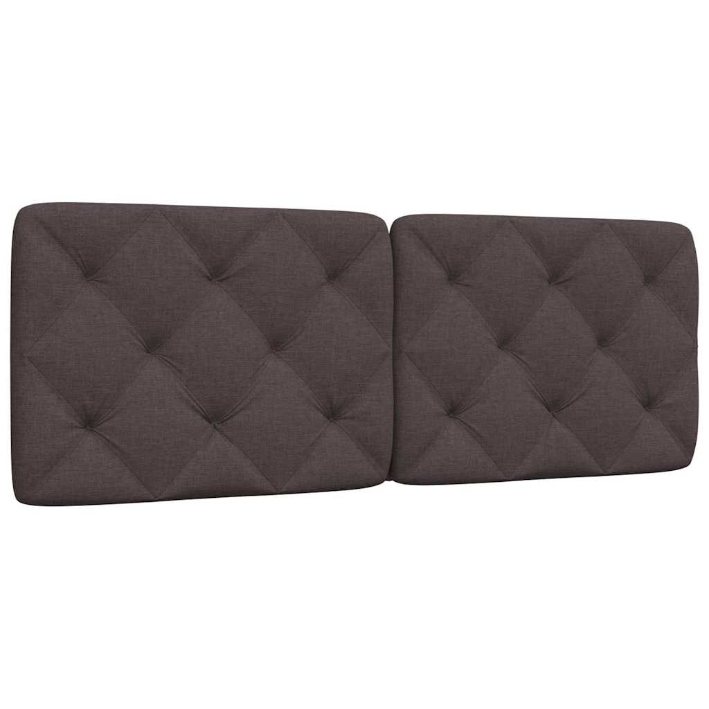 Coussin de tête de lit marron foncé 140 cm tissu - XIOS