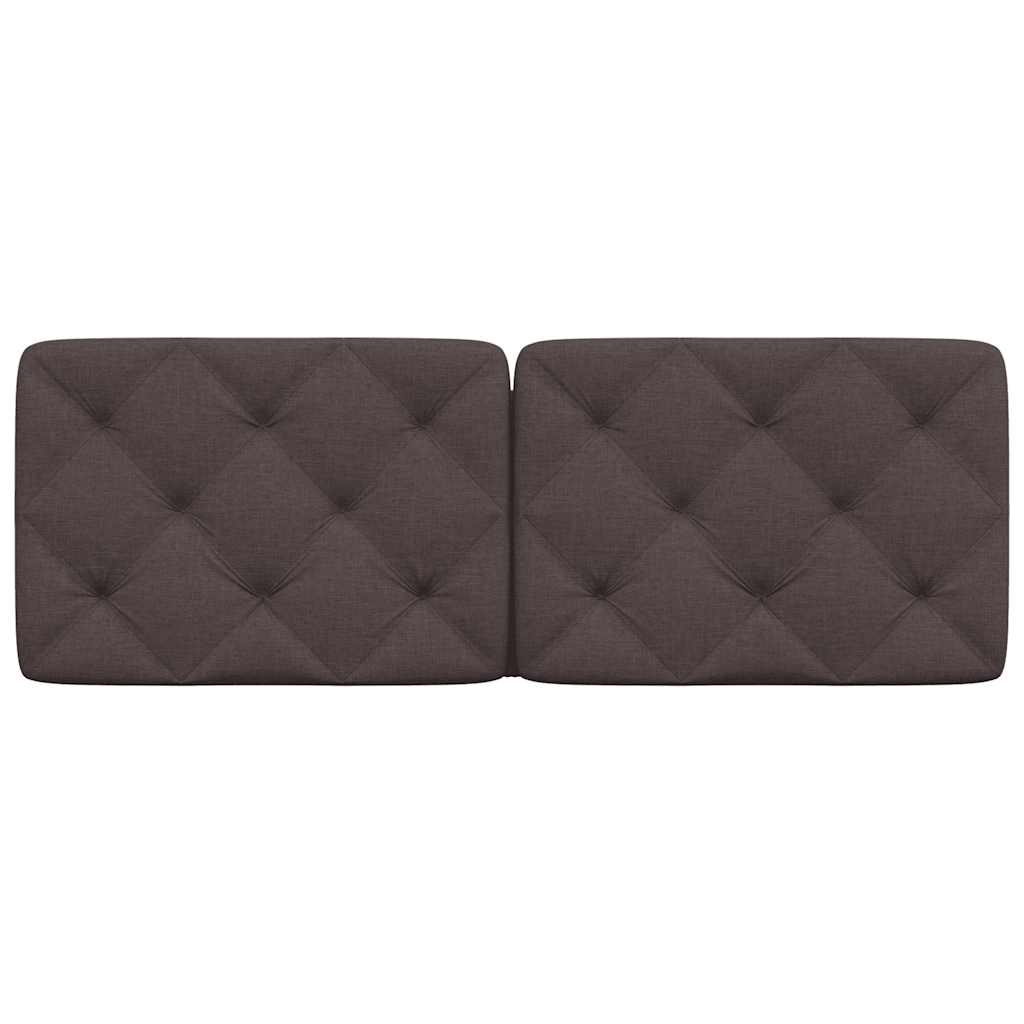 Coussin de tête de lit marron foncé 140 cm tissu - XIOS