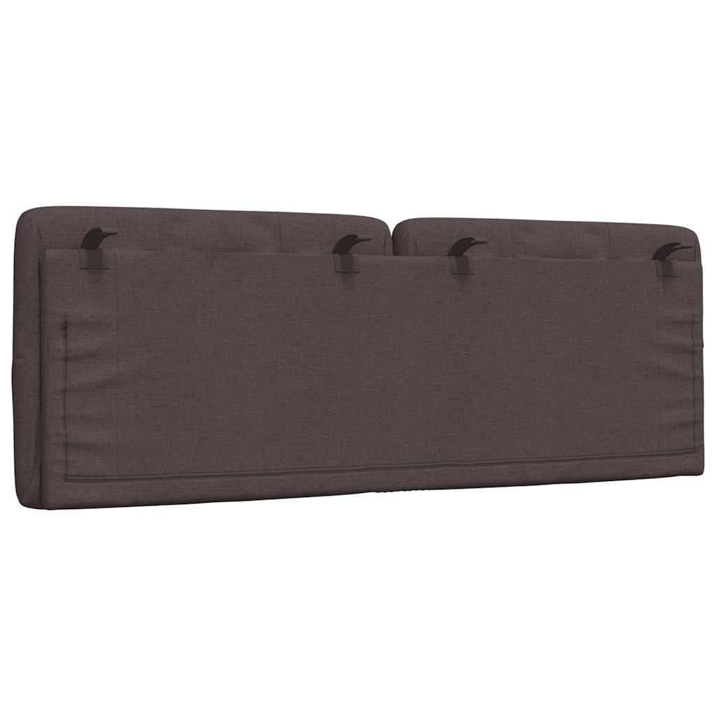 Coussin de tête de lit marron foncé 140 cm tissu - XIOS