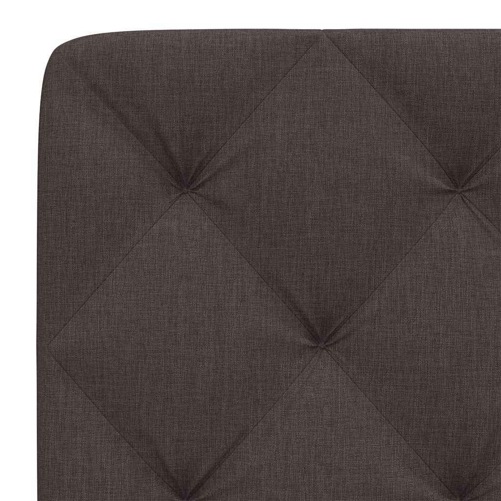 Coussin de tête de lit marron foncé 140 cm tissu - XIOS