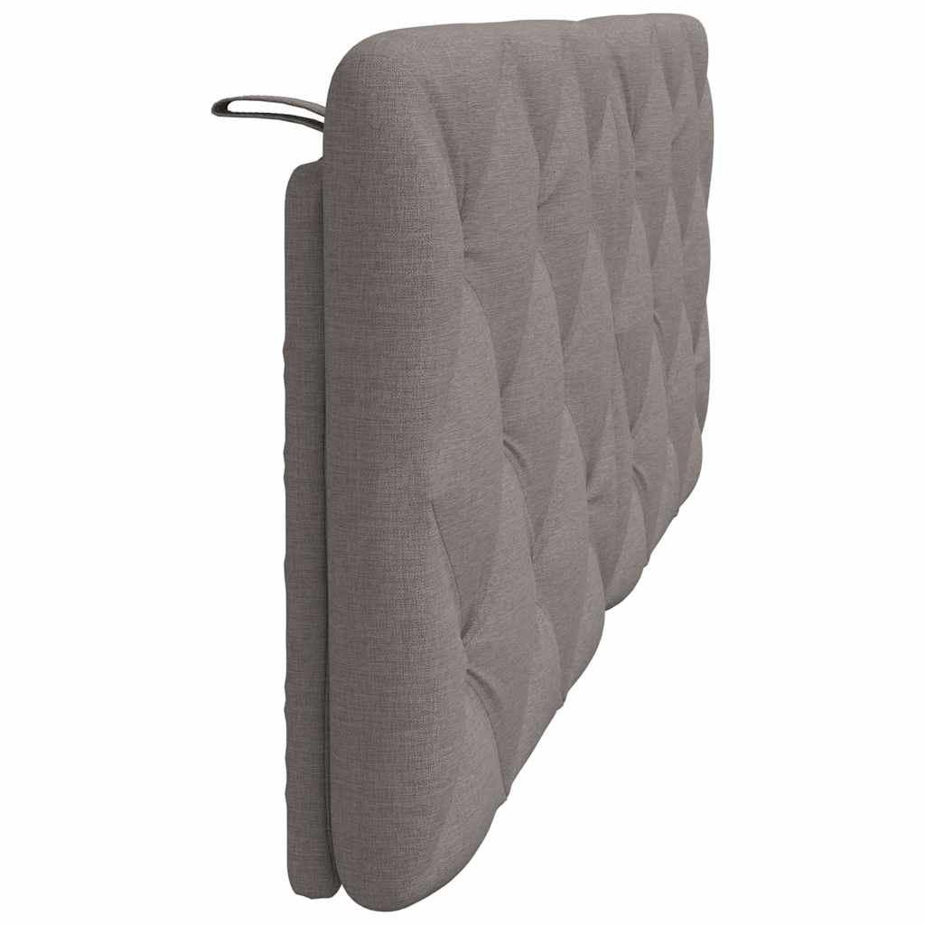 Coussin de tête de lit taupe 140 cm tissu - XIOS