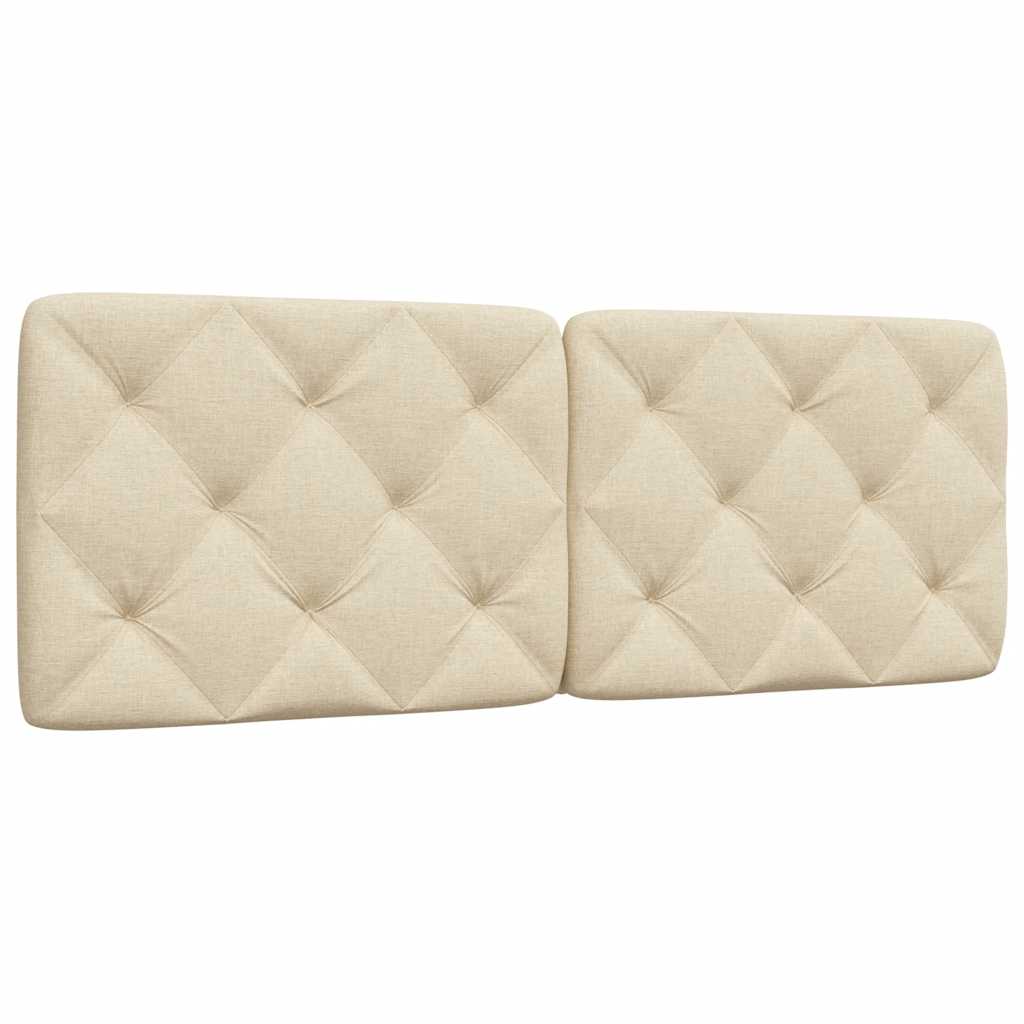 Coussin de tête de lit crème 140 cm tissu - XIOS