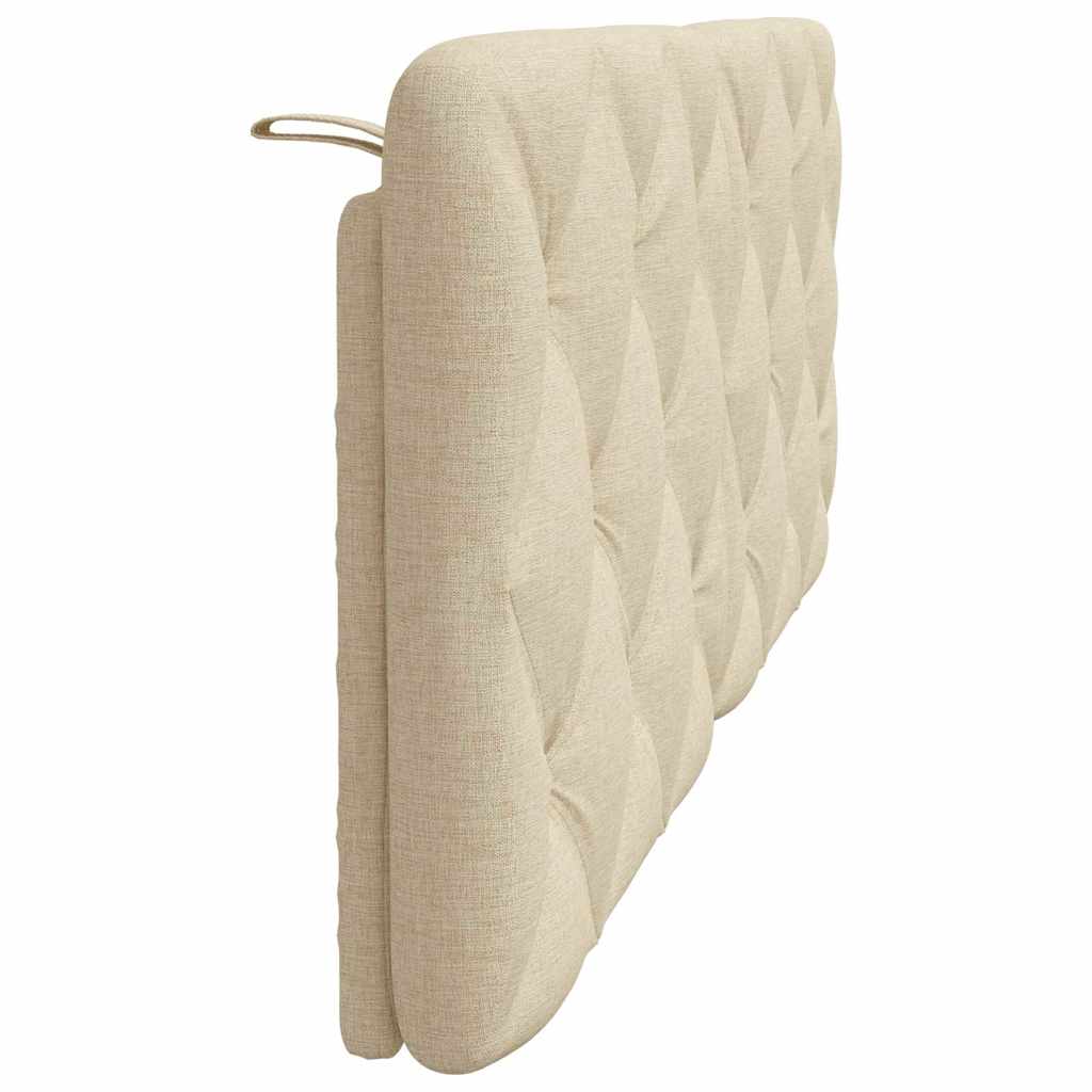 Coussin de tête de lit crème 140 cm tissu - XIOS